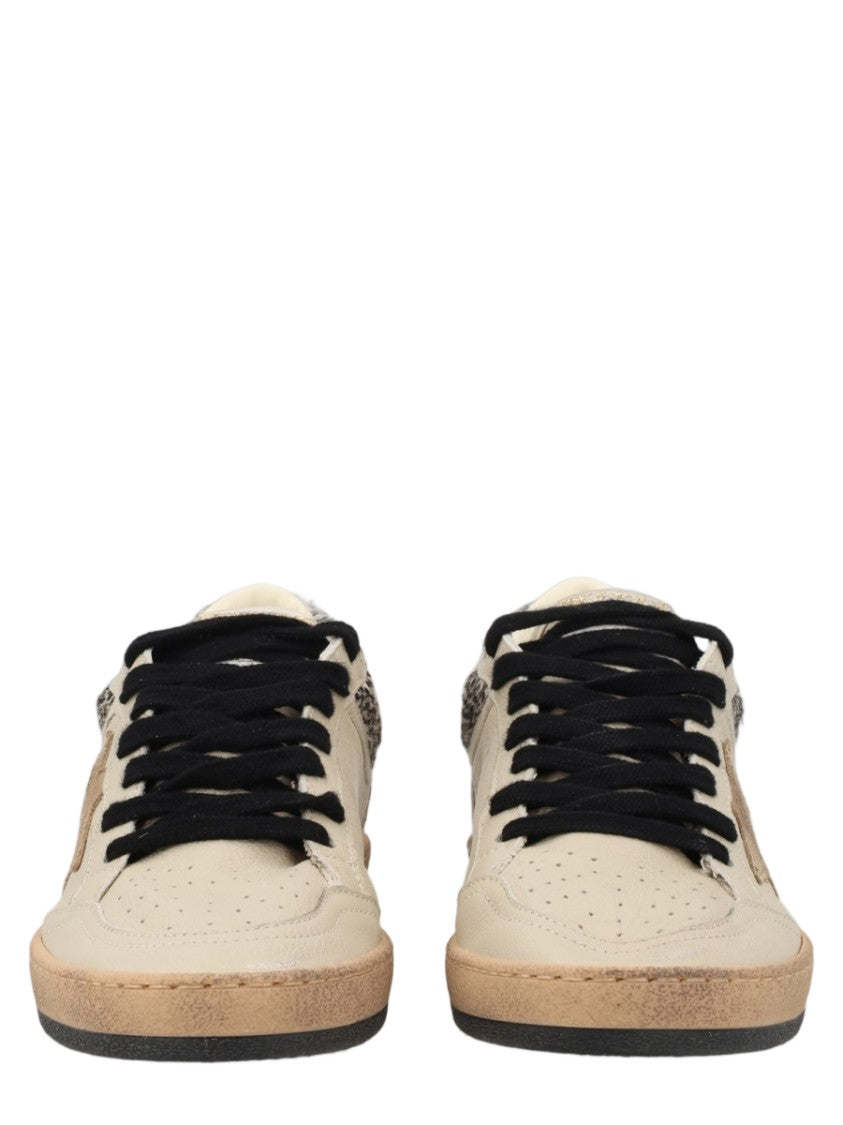Golden Goose Ball Star Worn-In Beige Leather Sneakers