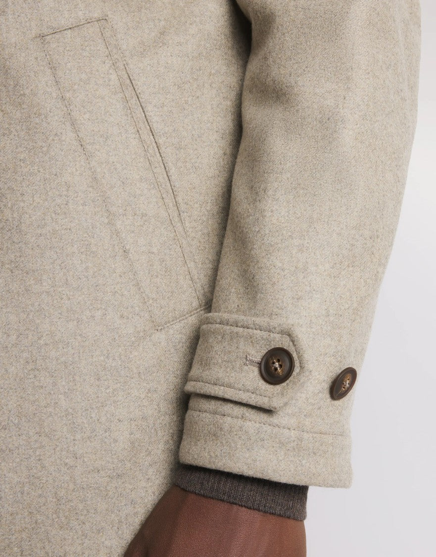 Fay Double-Breasted Virgin Wool Coat With Tailored Silhouette