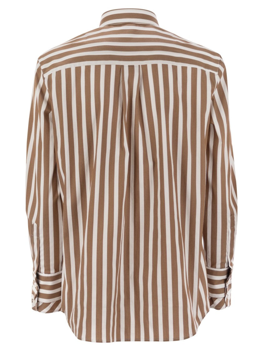 Fay Regular Striped Stretch Cotton Shirt