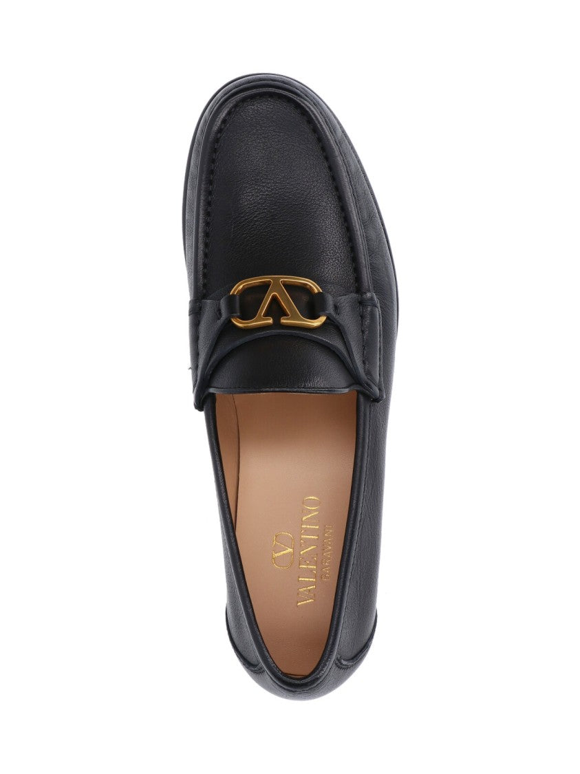 Valentino Garavani Vlogo Signature' Moccasins – Black