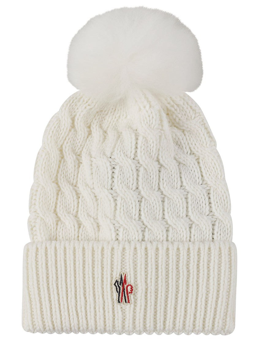 Moncler Grenoble Pom-Pom Knitted Virgin Wool Beanie