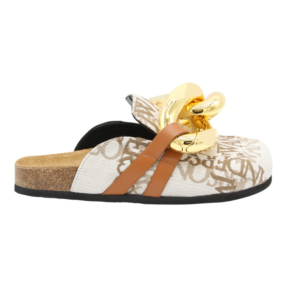 J. W. Anderson Chain-Embellished Grid Pattern Mules