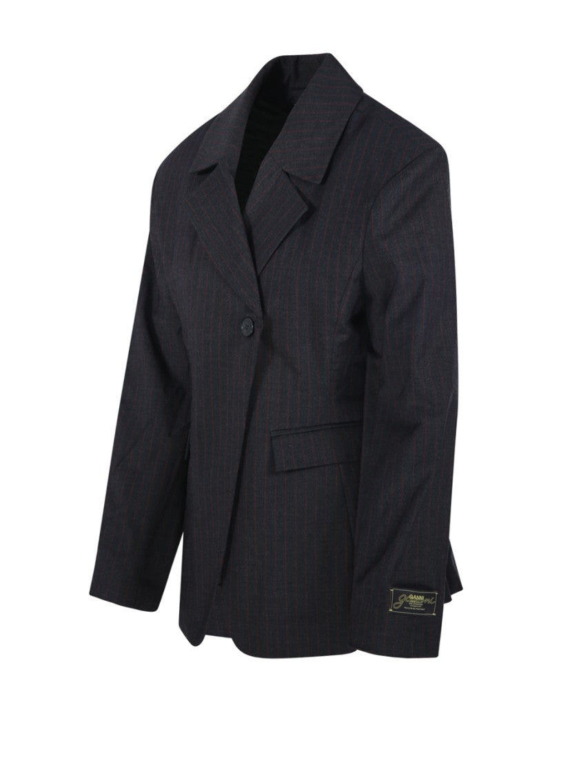 Ganni Stretch Stripe Blazer