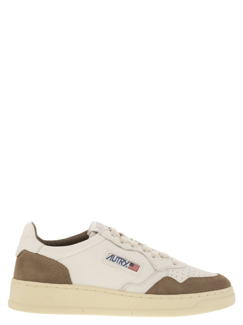 Autry Medalist Low - Leather And Suede Sneakers