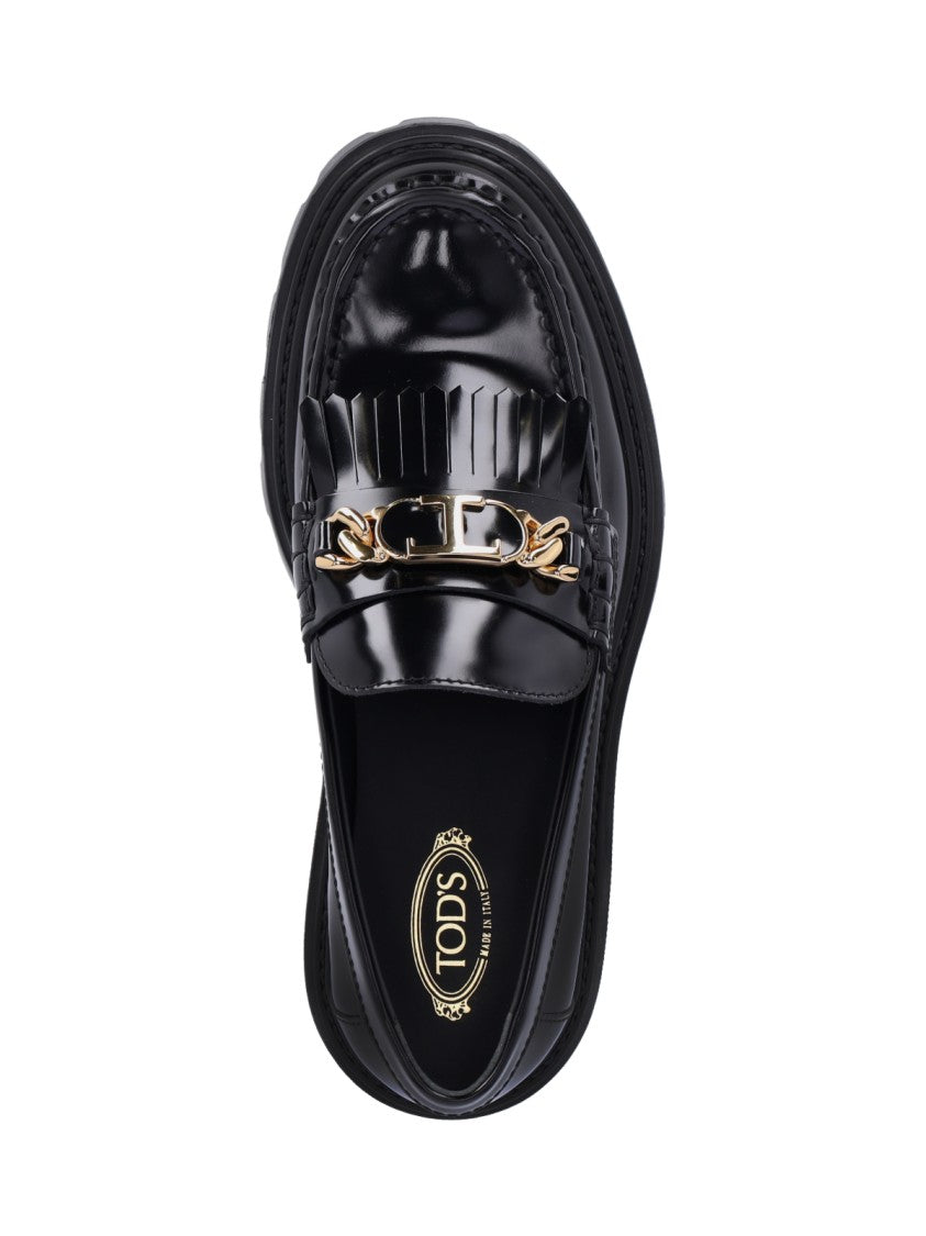 Tod's Fringed' Moccasins – Black