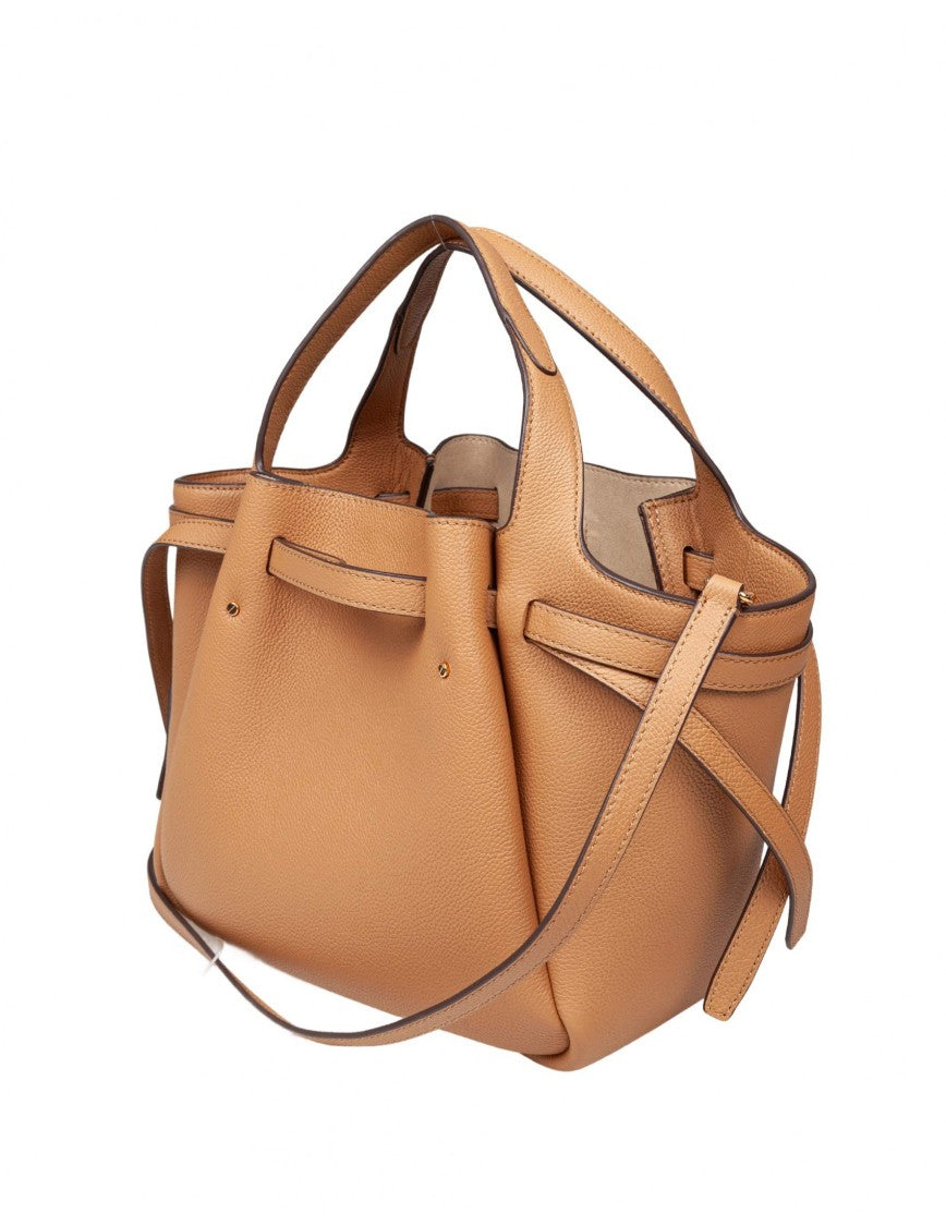 Tory Burch Romy Tote Leather Handbag Color Tiramisu'