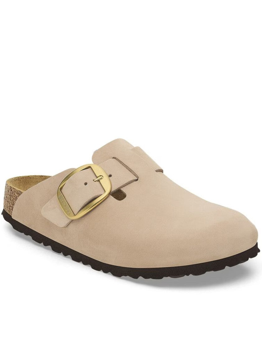 Birkenstock Boston Big Buckle Nubuck Leather Clogs
