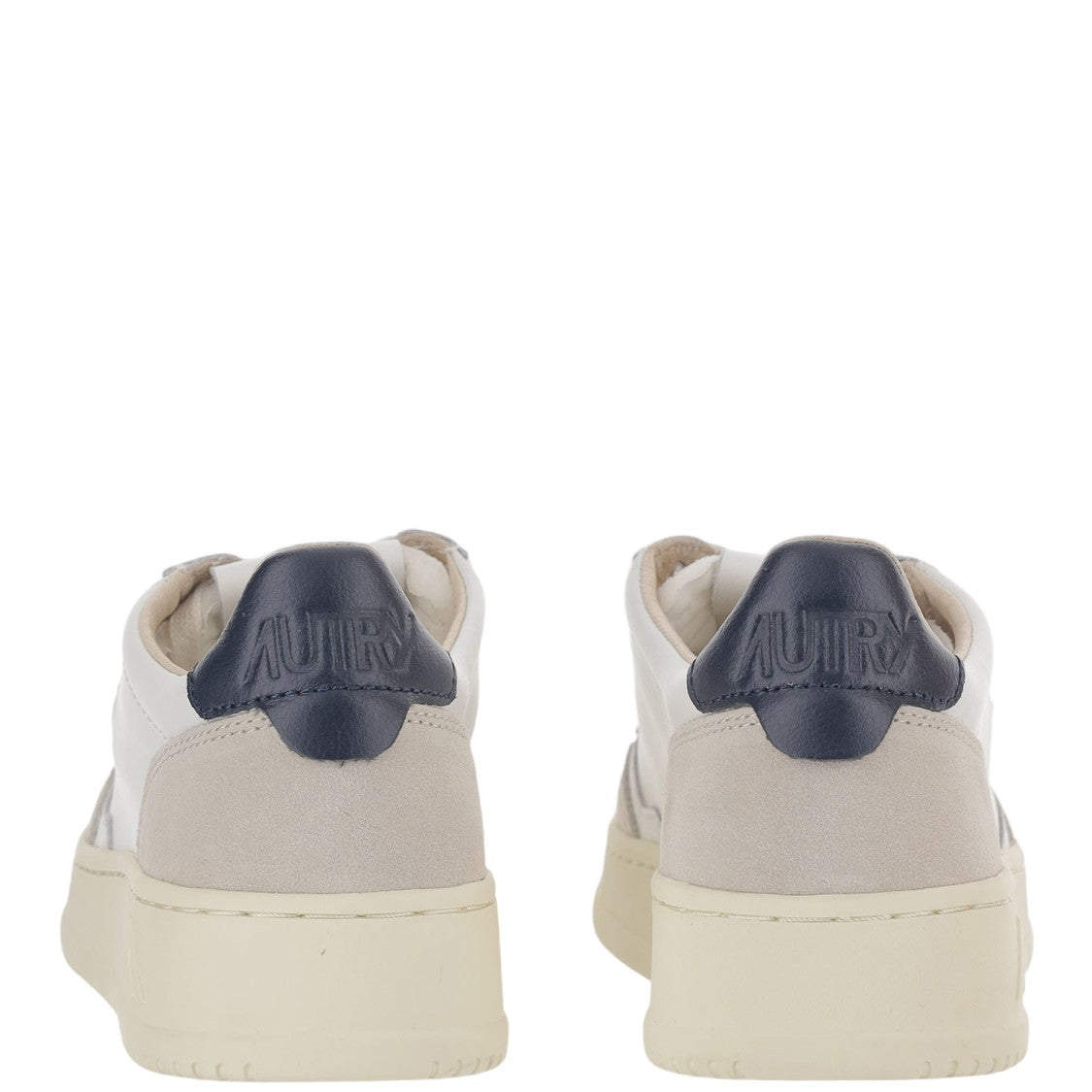 Autry Low Leather Sneakers With Perforated Toe