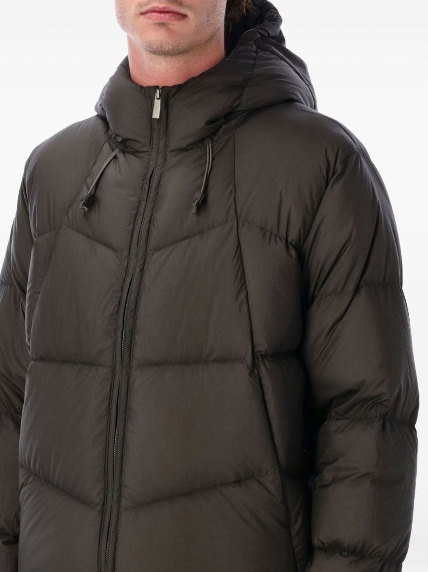K-Way Padded Black Jacket With Quilted Design