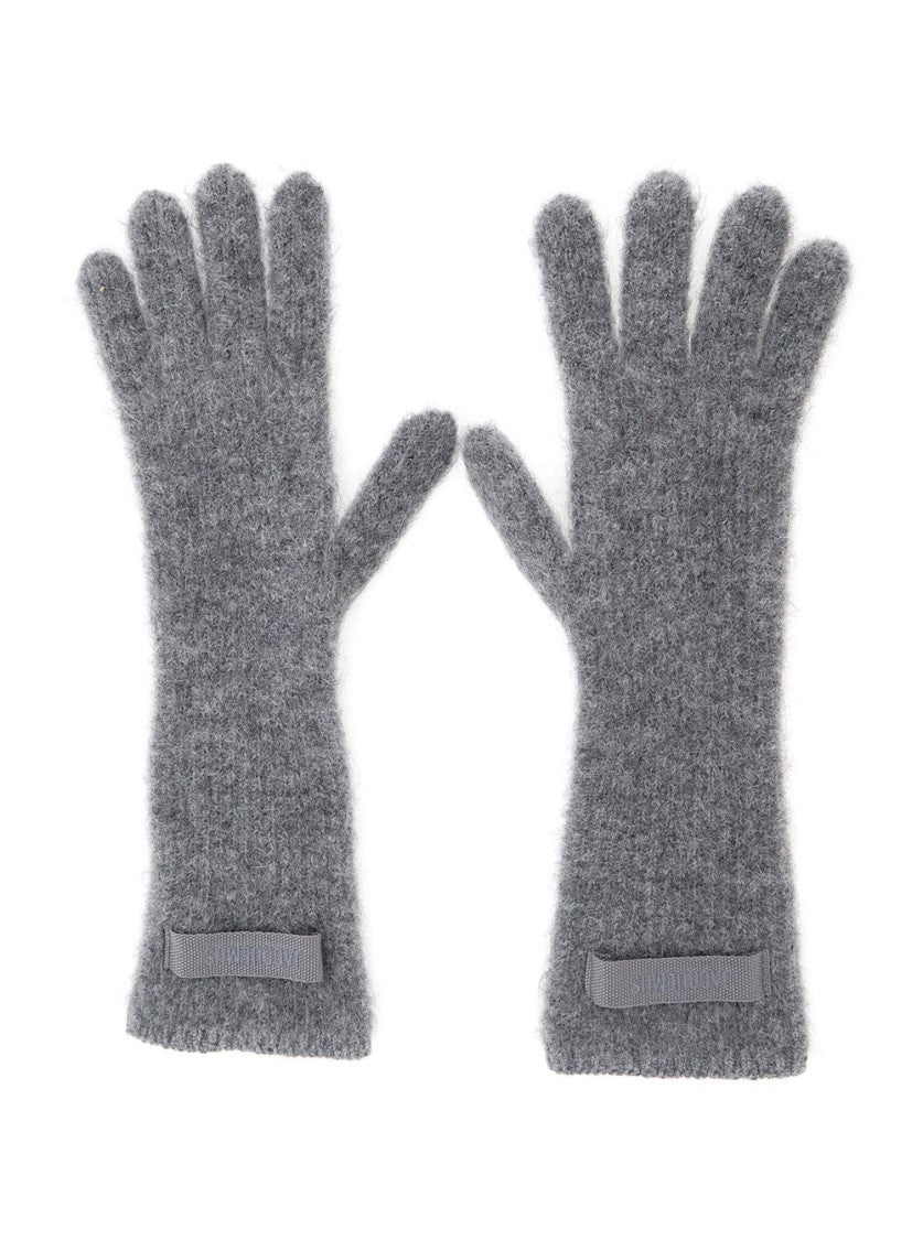 Jacquemus Long Textured Alpaca Blend Gloves