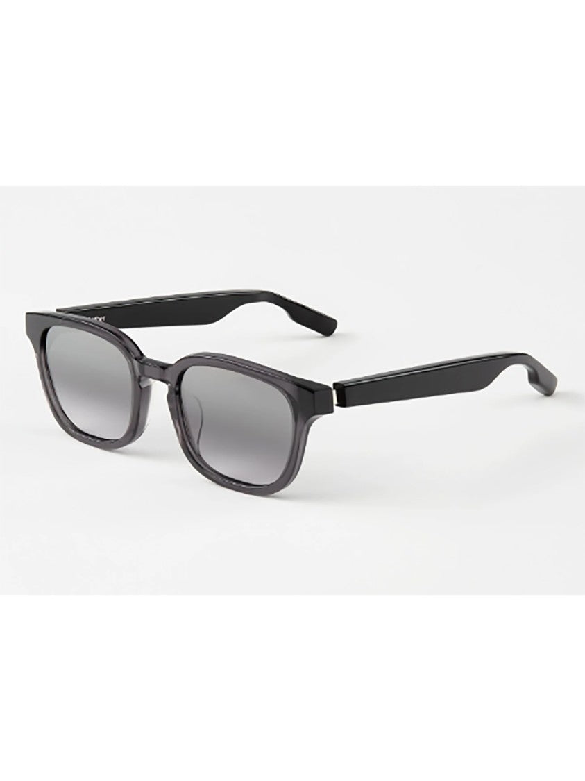 Aether Audio Eyewear Modern Angular Black Acetate Sunglasses