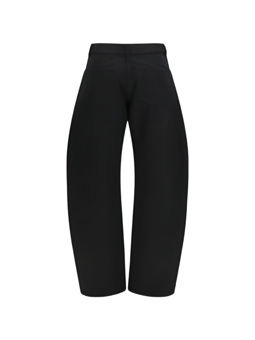 Alaïa High-Waist Five-Pocket Wide-Leg Pants
