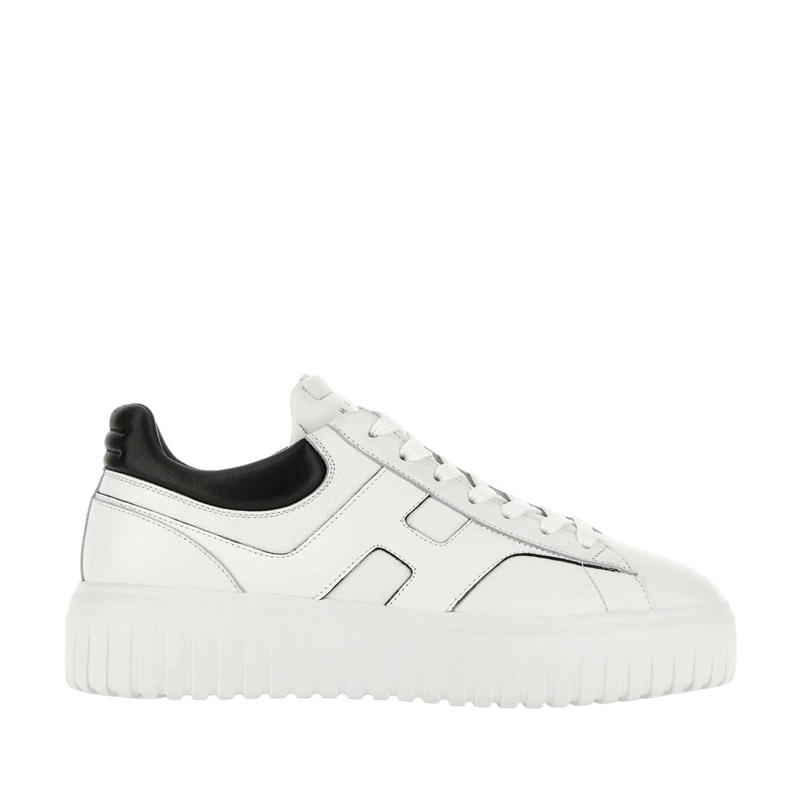 Hogan White Leather Sneakers With Embossed Design