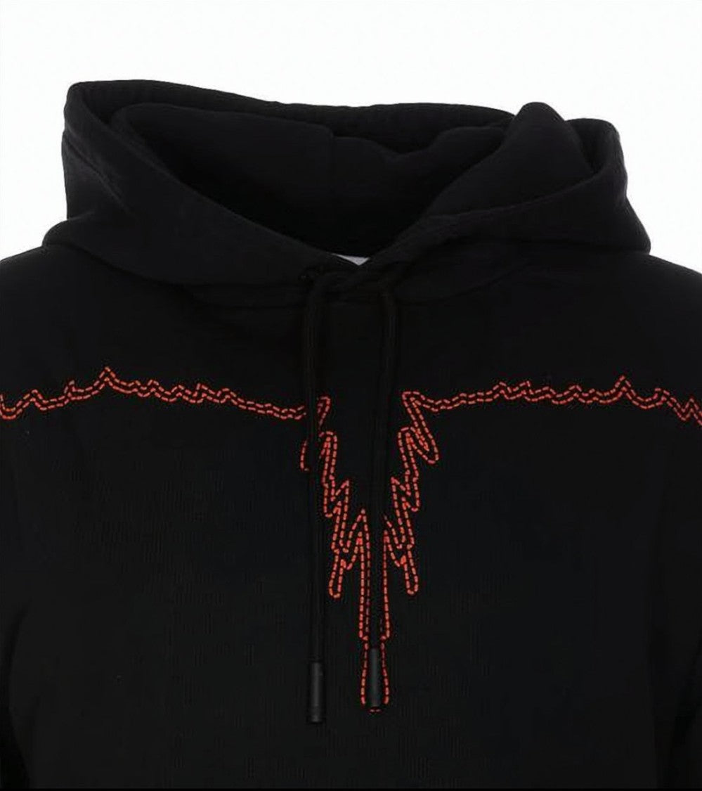 Marcelo Burlon Marcelo Burlon Graphic Hoodie With Distinctive Heartbeat Design