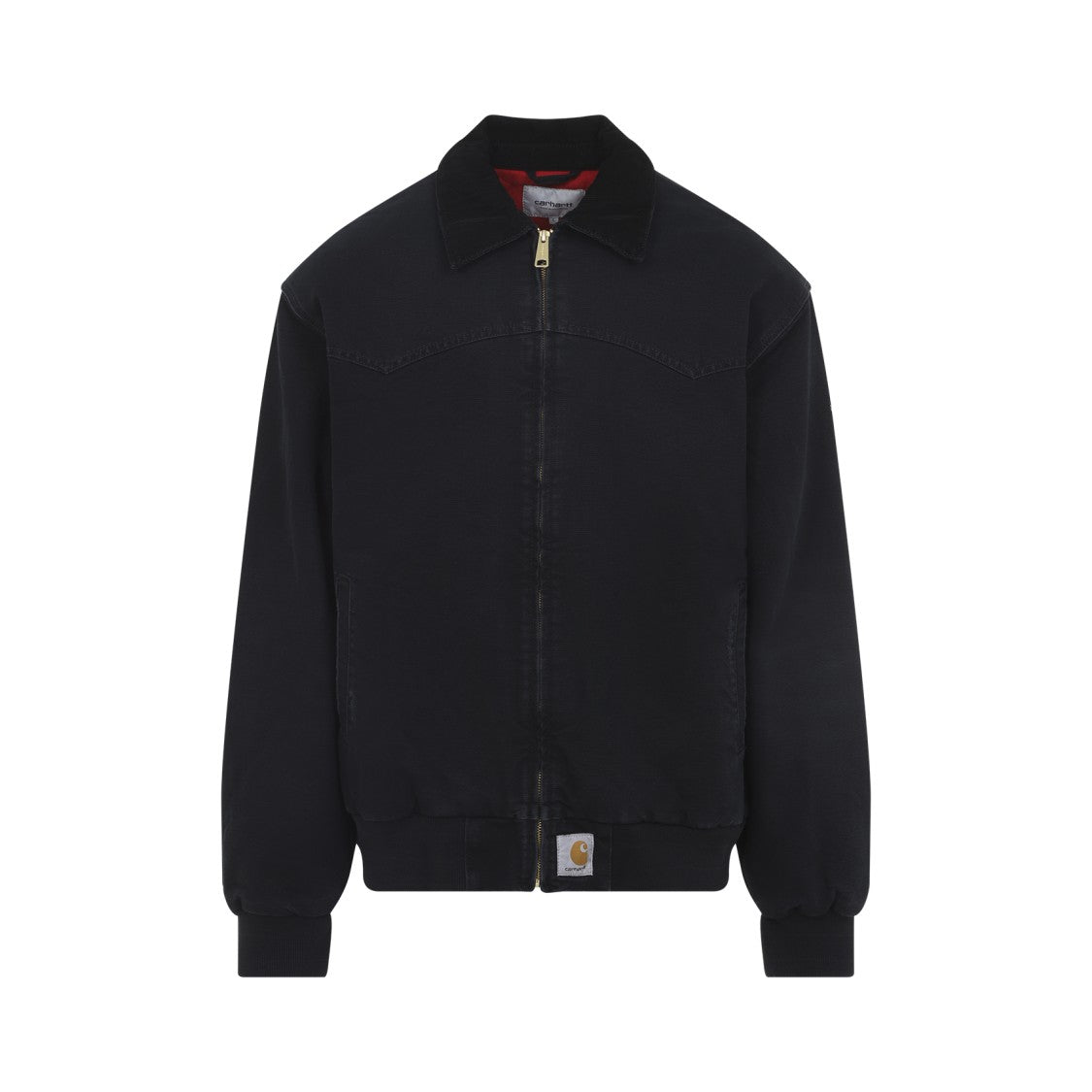 Carhartt Wip Classic Black Jacket With Pointed Collar