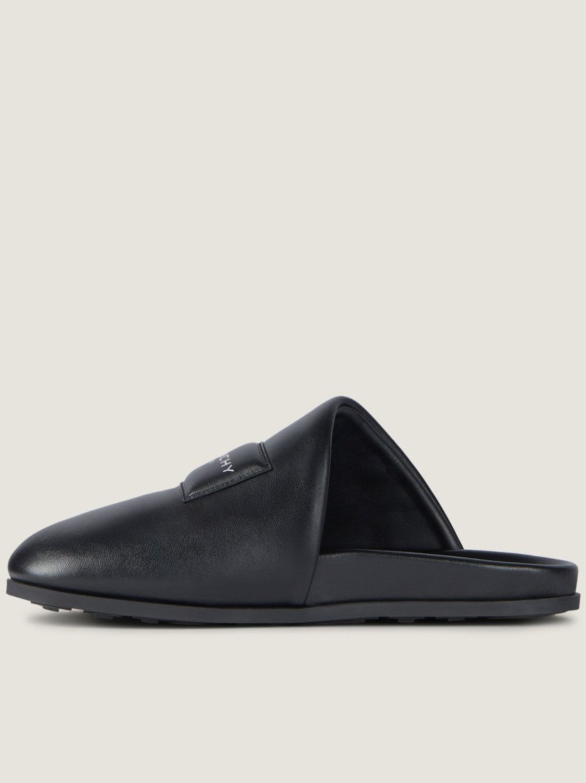 Givenchy Puffy Black Lamb Skin Pointed Mules