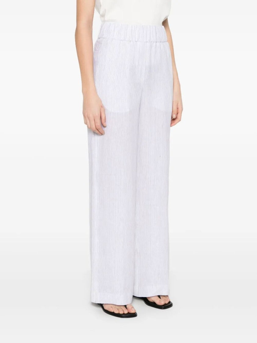 Peserico High-Waisted Linen Pants With Relaxed Fit