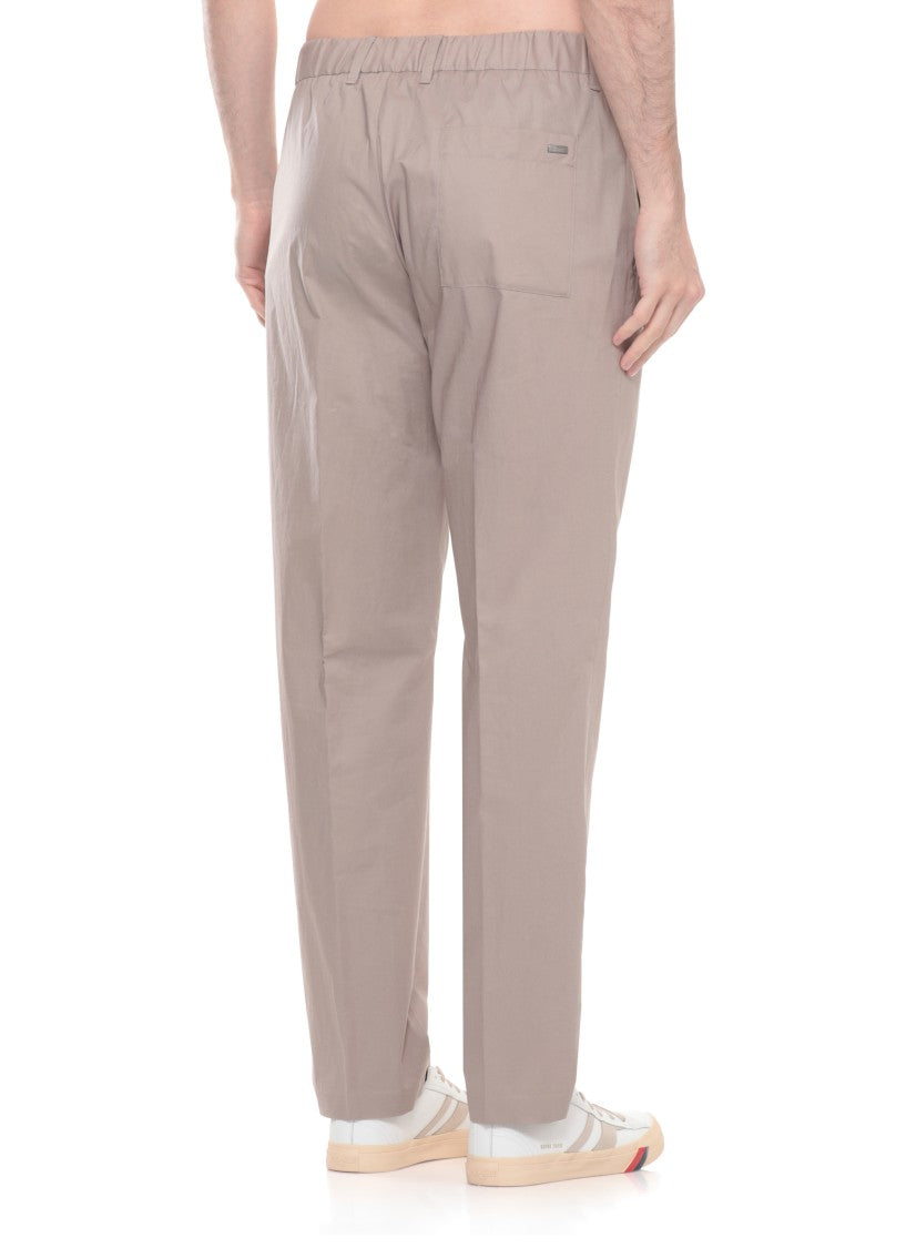 Herno Beige Cotton Straight-Leg Pants