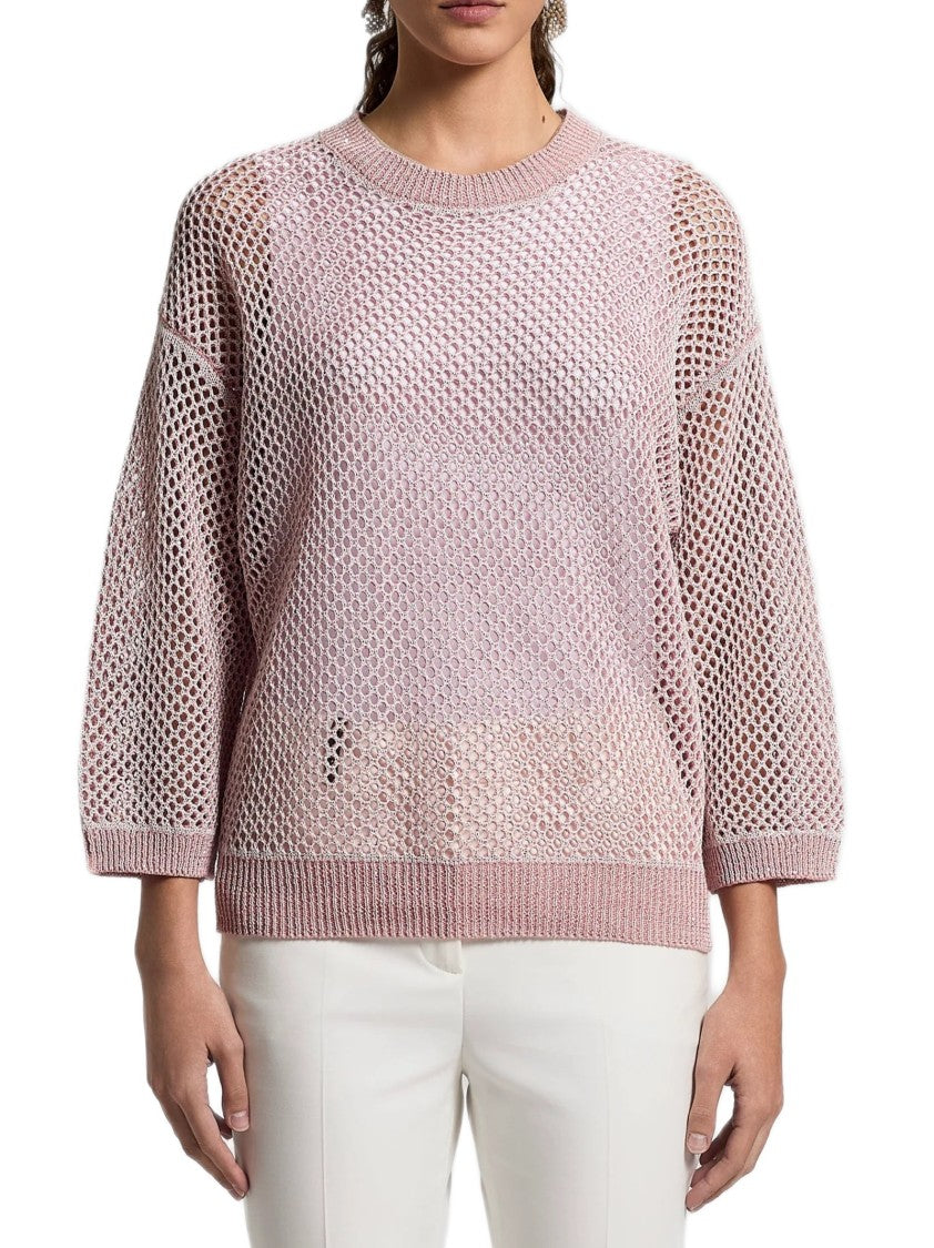 Peserico Loose Open-Knit Sweater With Honeycomb Pattern