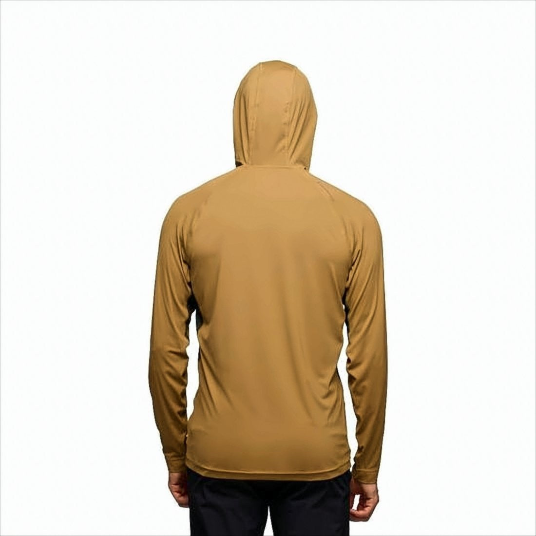 Black Diamond Hooded Long-Sleeve Activewear Top With Half-Zip Closure