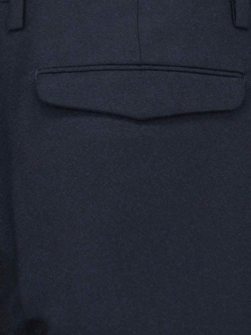 Briglia Navy Virgin Wool Trousers With Tailored Fit