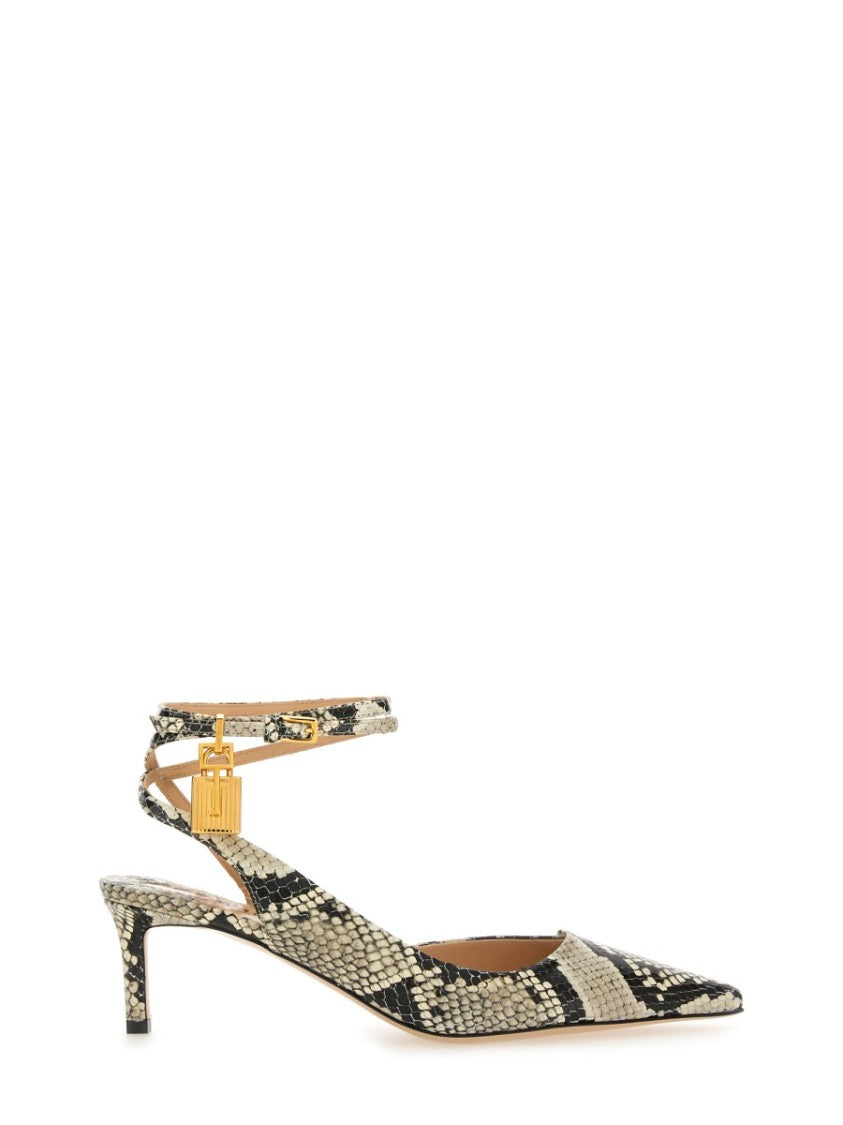 Tom Ford Slingback Python Sandal