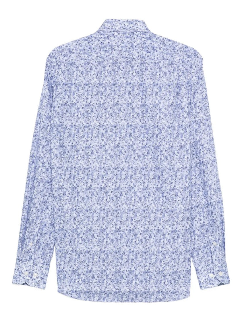 Paul & Shark Multicolour Floral Pattern Cotton Long-Sleeve Shirt