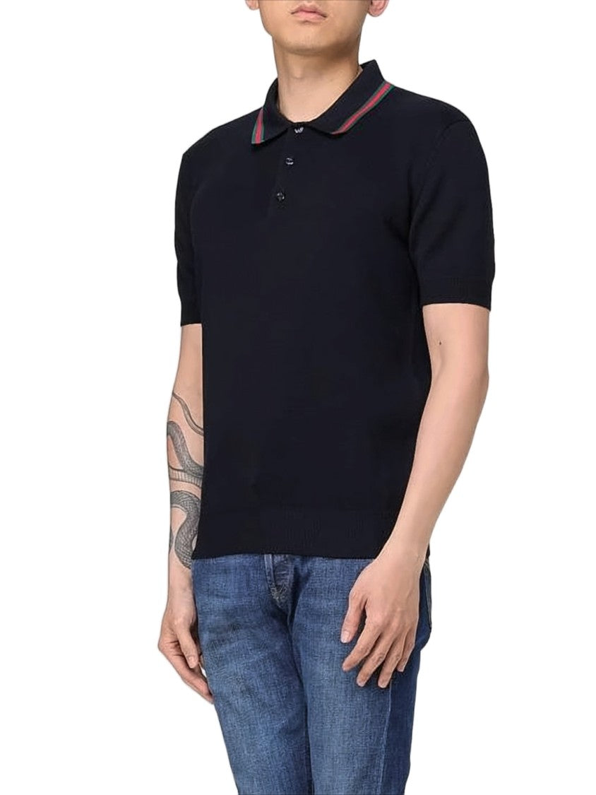 Gucci Short-Sleeved Polo Shirt With Iconic Stripe Detailing