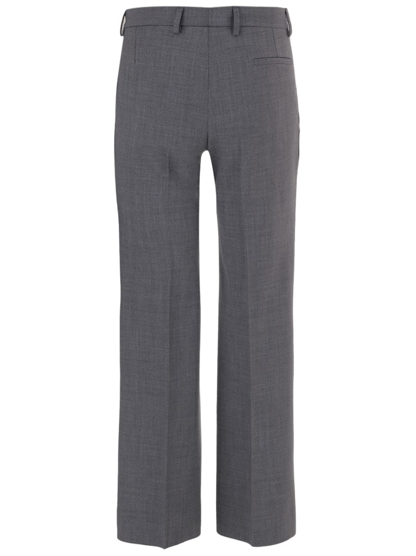 Darkpark Gray Colin Tailored Pressed-Pleat Stretch-Wool Formal Pants