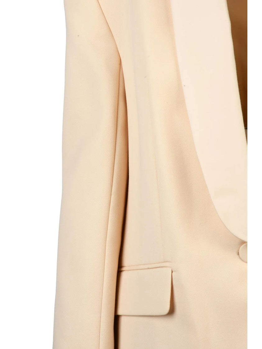 Zimmermann Cream Wool-Blend Fitted Jacket