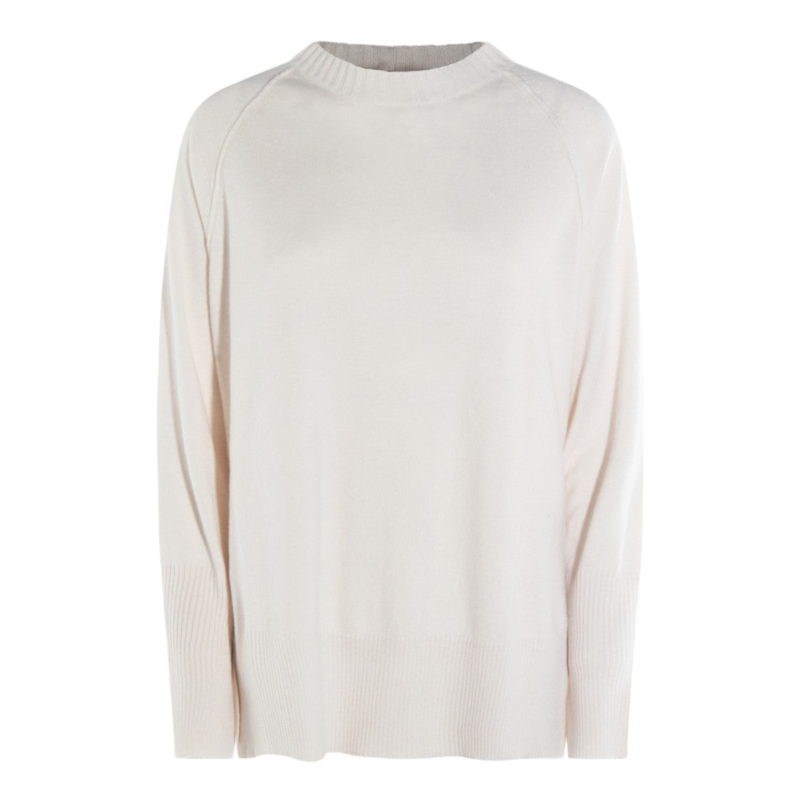 Antonelli Firenze Relaxed Fit Beige Sweater With Ribbed Detailing