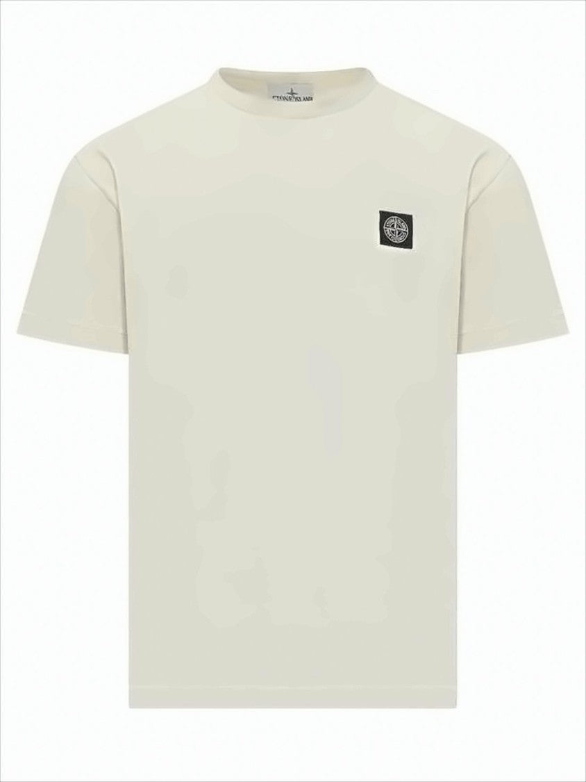 Stone Island Relaxed Fit Short-Sleeve Crew Neck T-Shirt With Emblem Patch