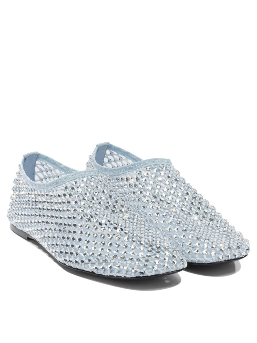 Strategia Pointed Toe Ballerinas With Mesh Upper
