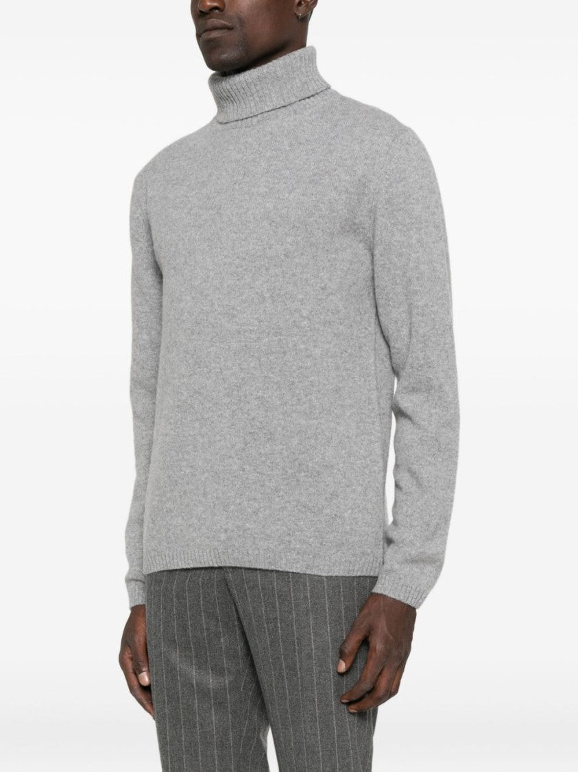 Daniele Fiesoli Turtleneck Wool Sweater With Ribbed Cuffs