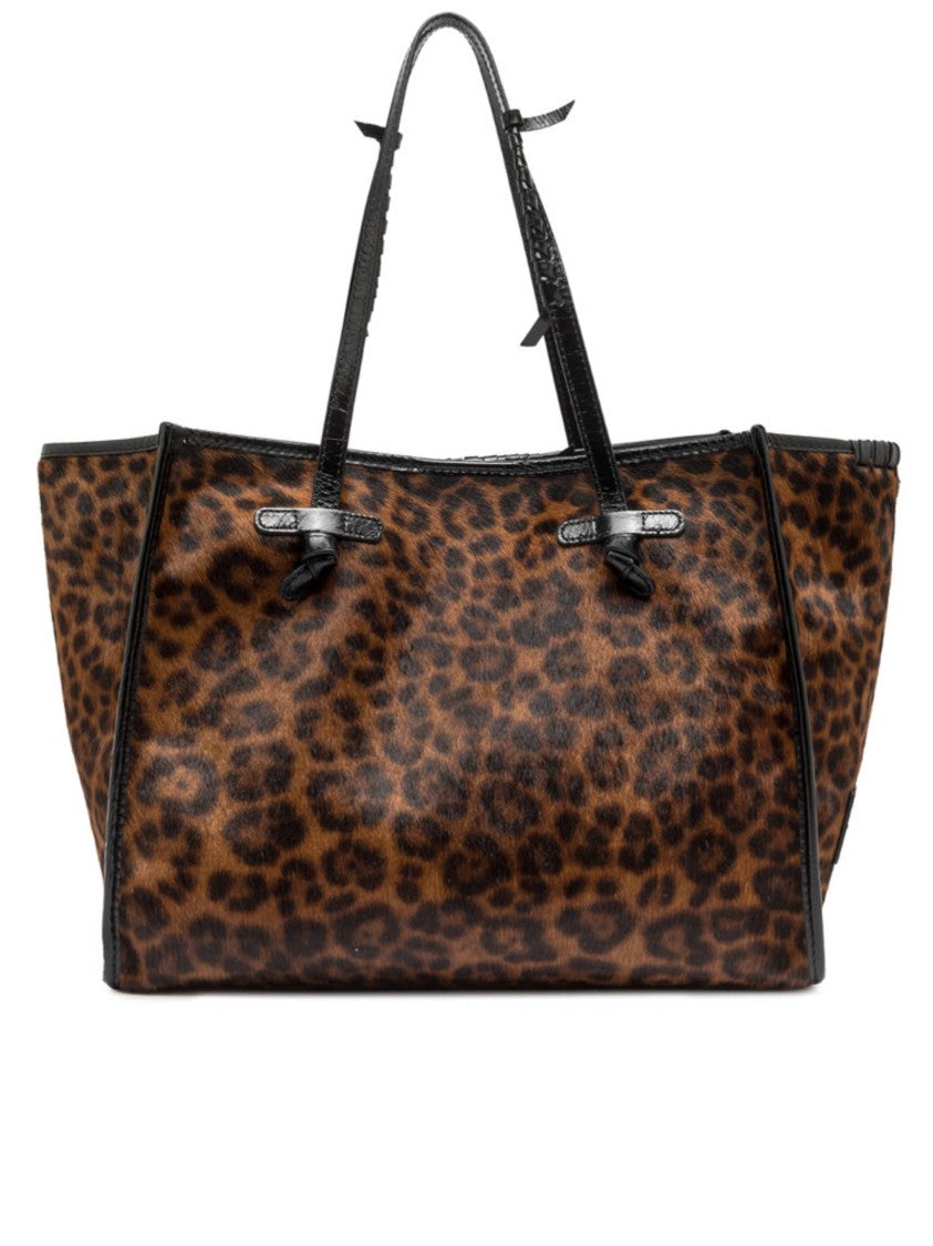 Gianni Chiarini Brown Marcella Leopard Print Tote Bag