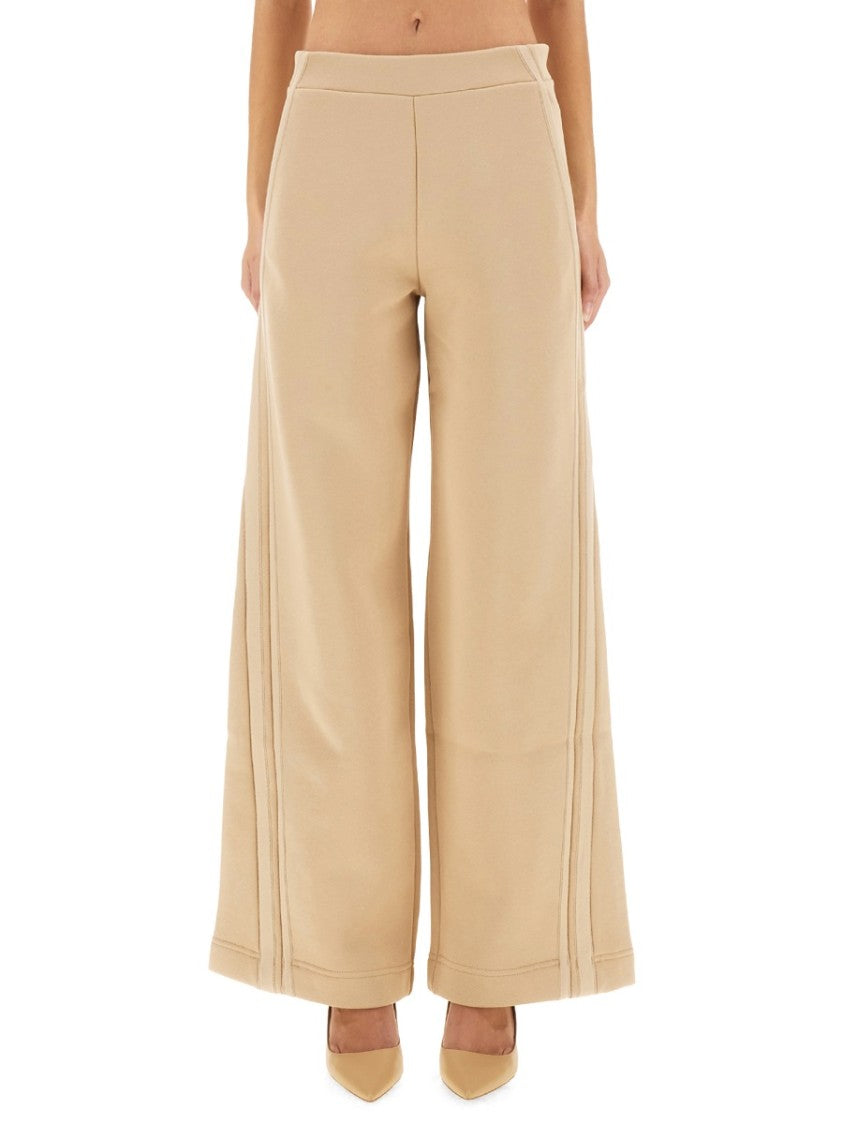 Max Mara Wide-Leg Pants With High Waist And Vertical Seams