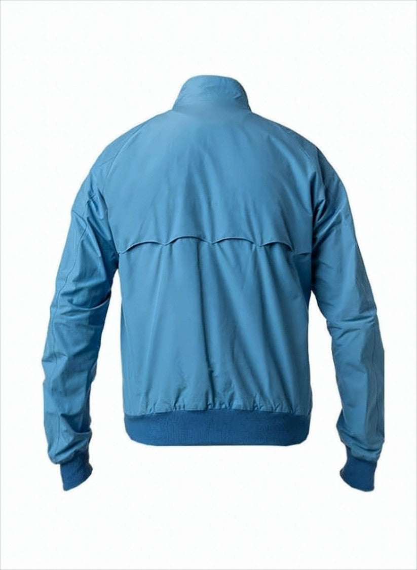 Baracuta Sky Blue Lightweight Baracuta Jacket With Distinctive Tartan Lining