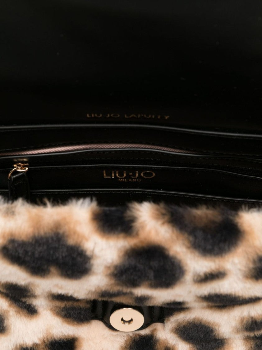 Liu Jo Plush Leopard Print Shoulder Bag