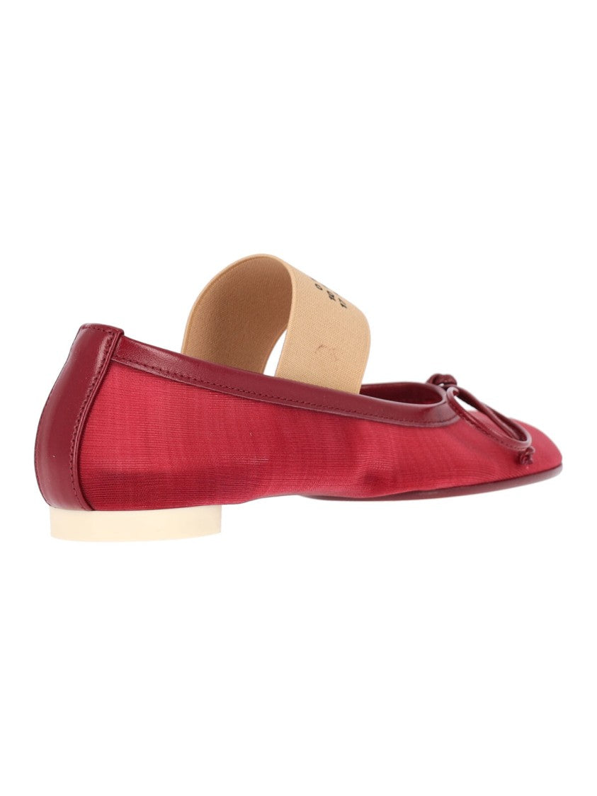 Mm6 By Maison Margiela Red Anatomic Fabric Flats