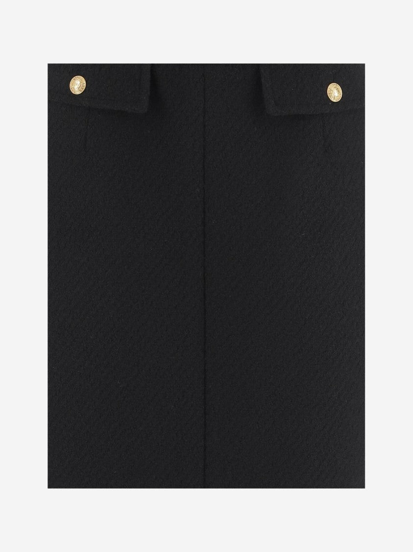 Chloé Bouclé Wool Knee-Length Skirt