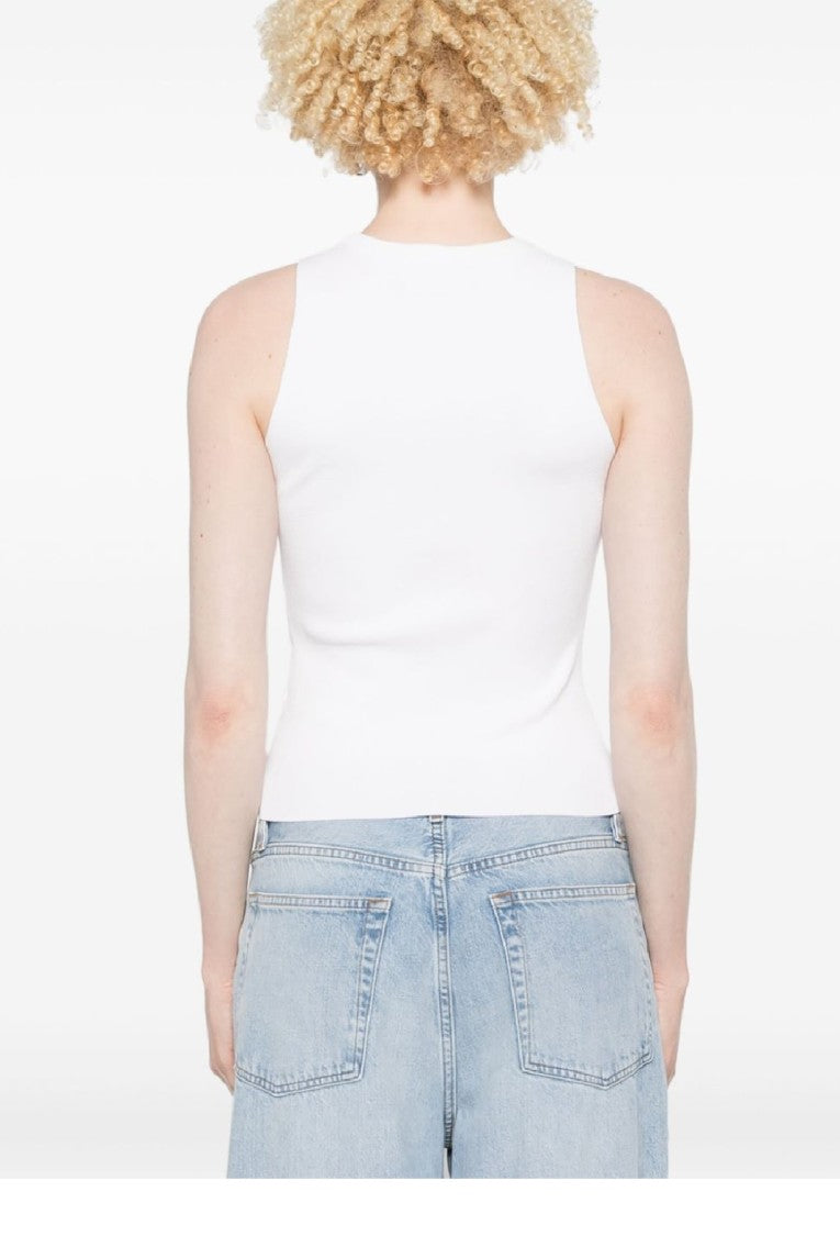 Diesel Fitted Sleeveless Top With Ribbed Texture