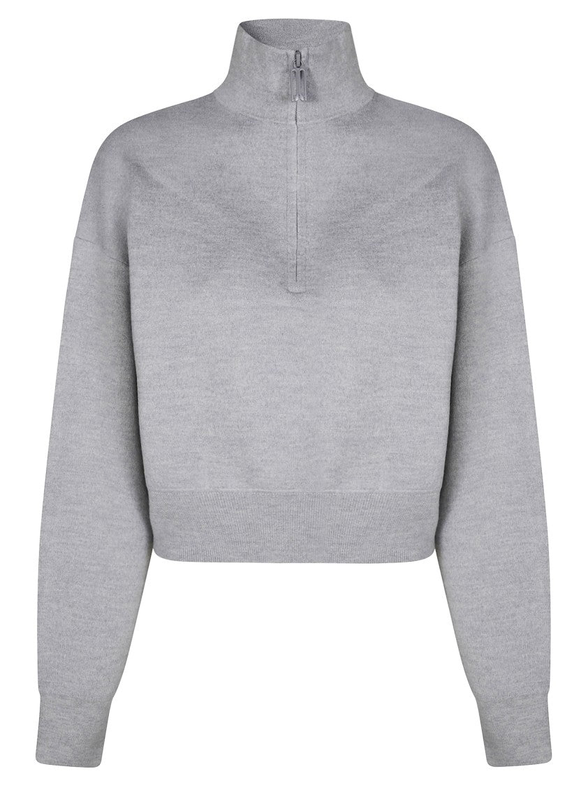 Victoria Beckham Fitted Zip-Up Top With High Collar