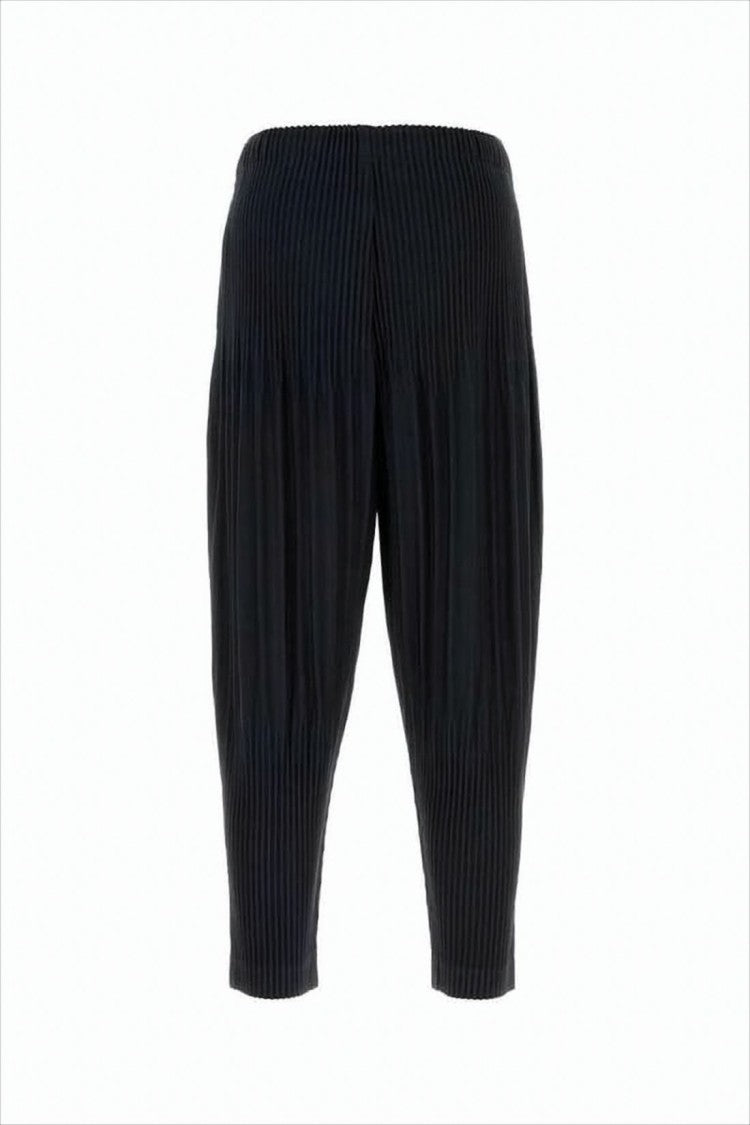 Homme Plissé Issey Miyake Cropped Pleated Jogger Pants With Textured Finish