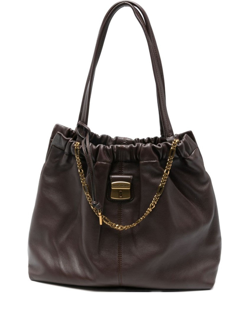 Marc Jacobs Slouchy Lamb Leather Handbag With Gold-Tone Details