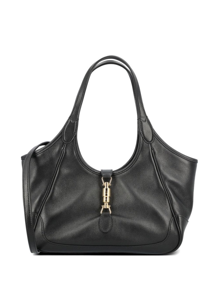 Gucci Black Mercato Soft Leather Piston Tote Bag