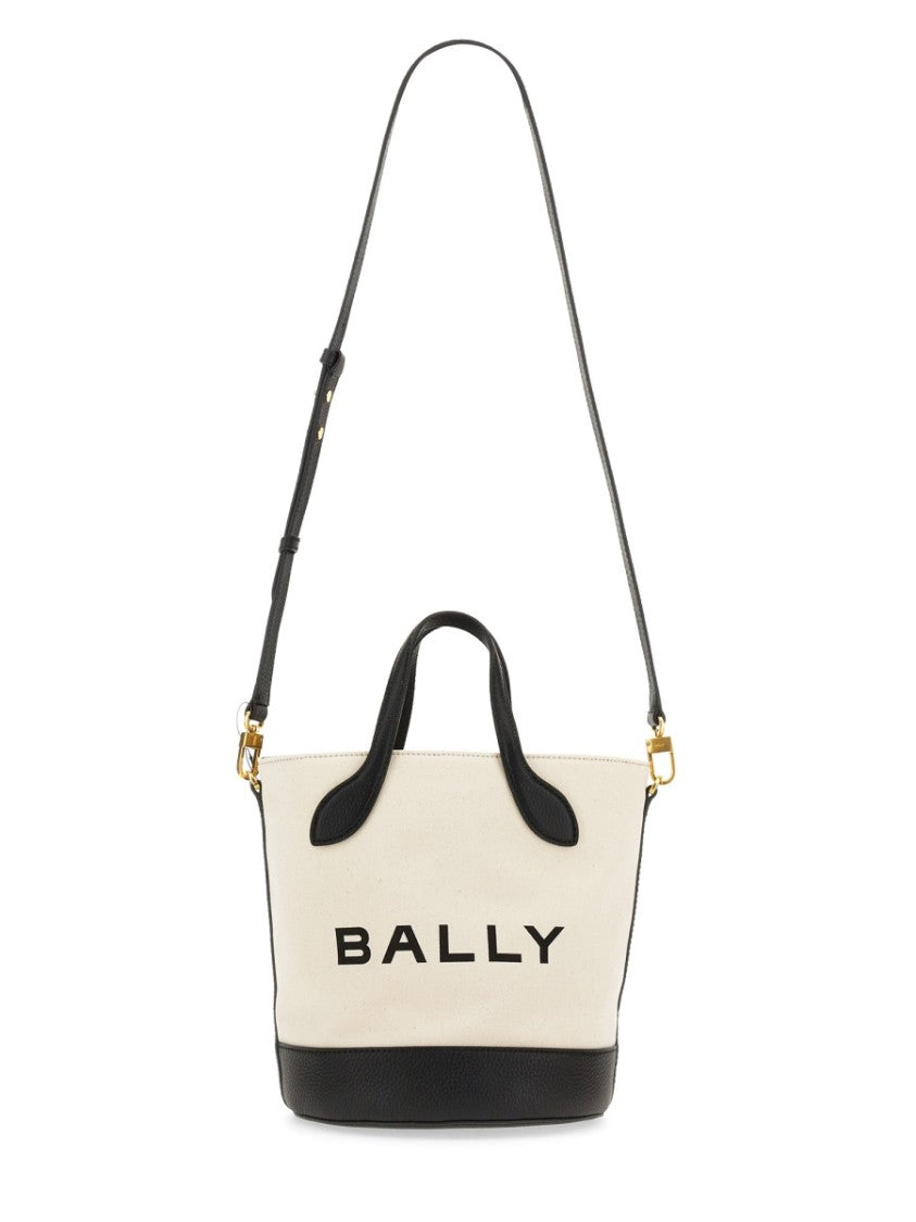 Bally Structured Bucket Bag With Dual Handles And Adjustable Strap