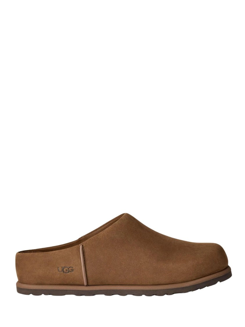 Ugg Brown Wool Jersey Lining Leather Clog