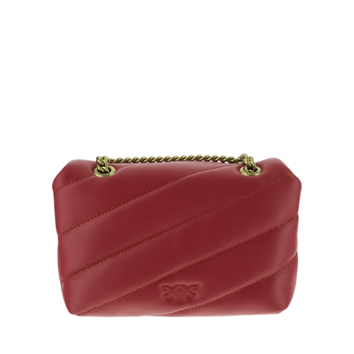 Pinko Soft Nappa Leather Shoulder Bag With Quilted Design
