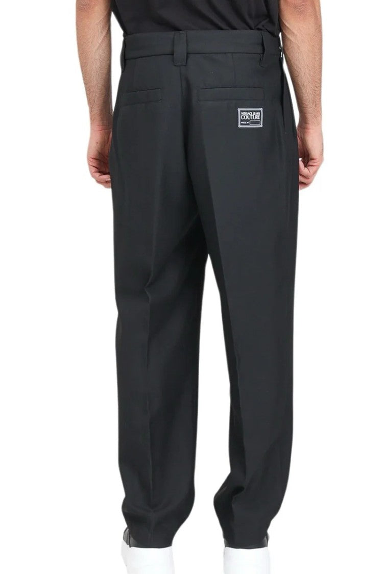 Versace Jeans Couture Polyester Viscose Trousers - Black