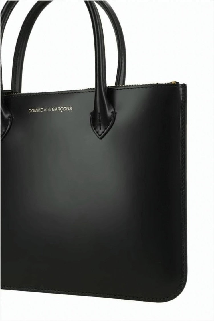 Comme Des Garçons Structured Cow Leather Tote Bag